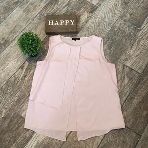 Violet & Claire Pastel Pink Pleated Sleeveless Top